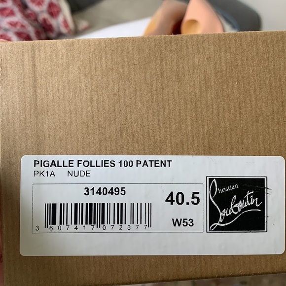 Christian Louboutin Pigalle Follies 100 Patent in‎ Nude - Picture 7 of 8